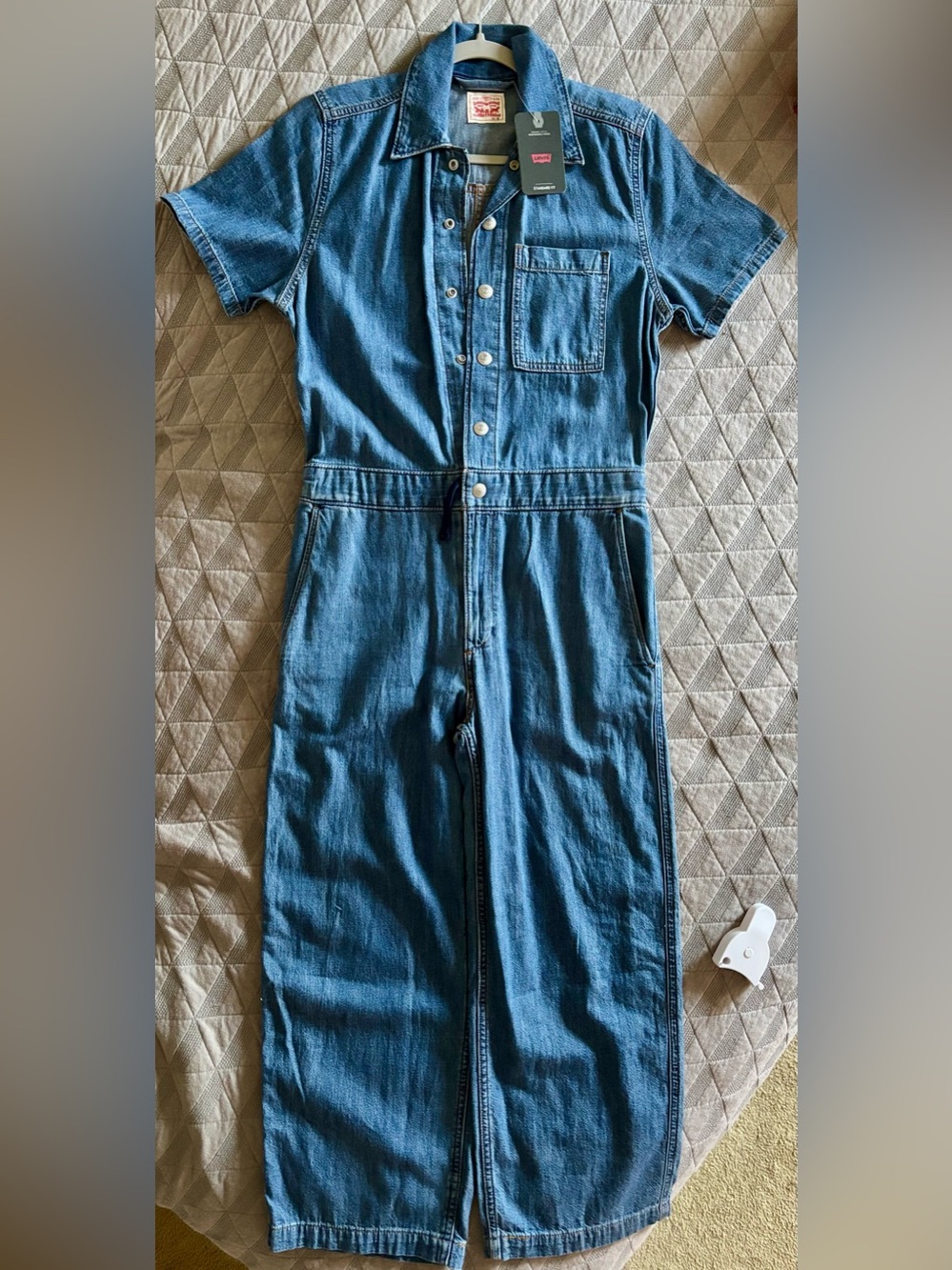 NWT Levi's Women's Short Sleeve Heritage Denim Jumpsuit Size XS